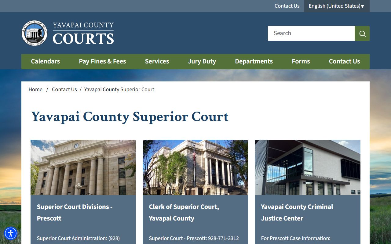 Yavapai County Superior Court contact hub for Camp Verde and Prescott