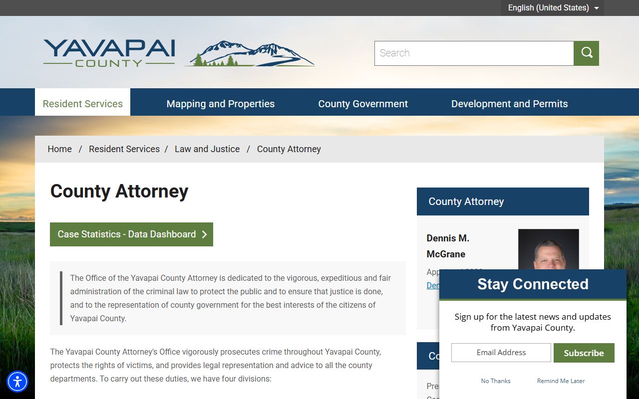 Yavapai County Attorney office Dennis McGrane Prescott Camp Verde criminal records